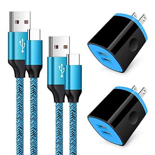 C Type Charger Fast Charge Wall Charger Block Plug Fast Charger Type C Android USB C Phone Charger Cord Cable 6ft for Samsung Galaxy S21/S21+/S21 Ultra/S20/S20+/Note 20 10 9/S10/S9/A10e/A20/A50/A51