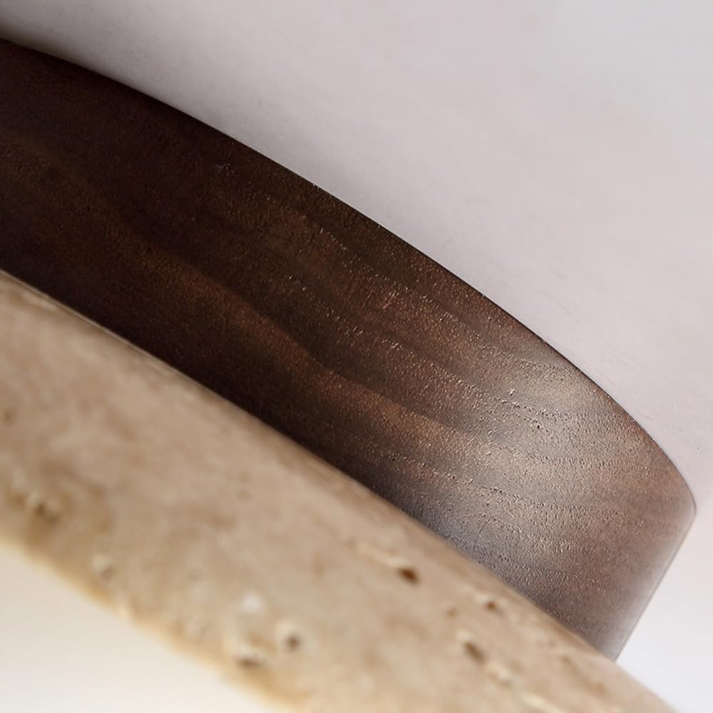 TISTIK Plafonnier Semi-encastré en Pierre Naturelle et marbre, Petit plafonnier de Ferme Vintage Proche du Plafond pour Cuisine, Couloir, Porche, escalier