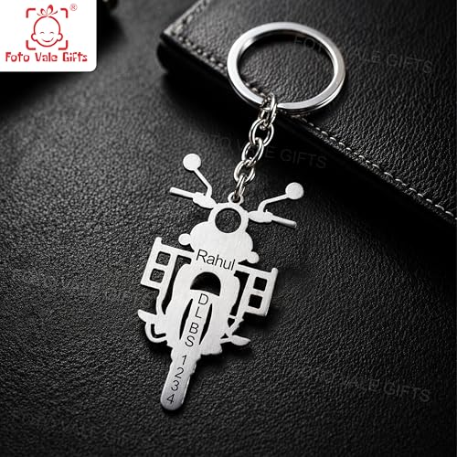 Image of Personalized Name Keychain Stainless Steel | Custom Engraved Metal Keyring for Doctor, CA, Advocate, Rider & Car Lovers | Unique Gift for Men & Women