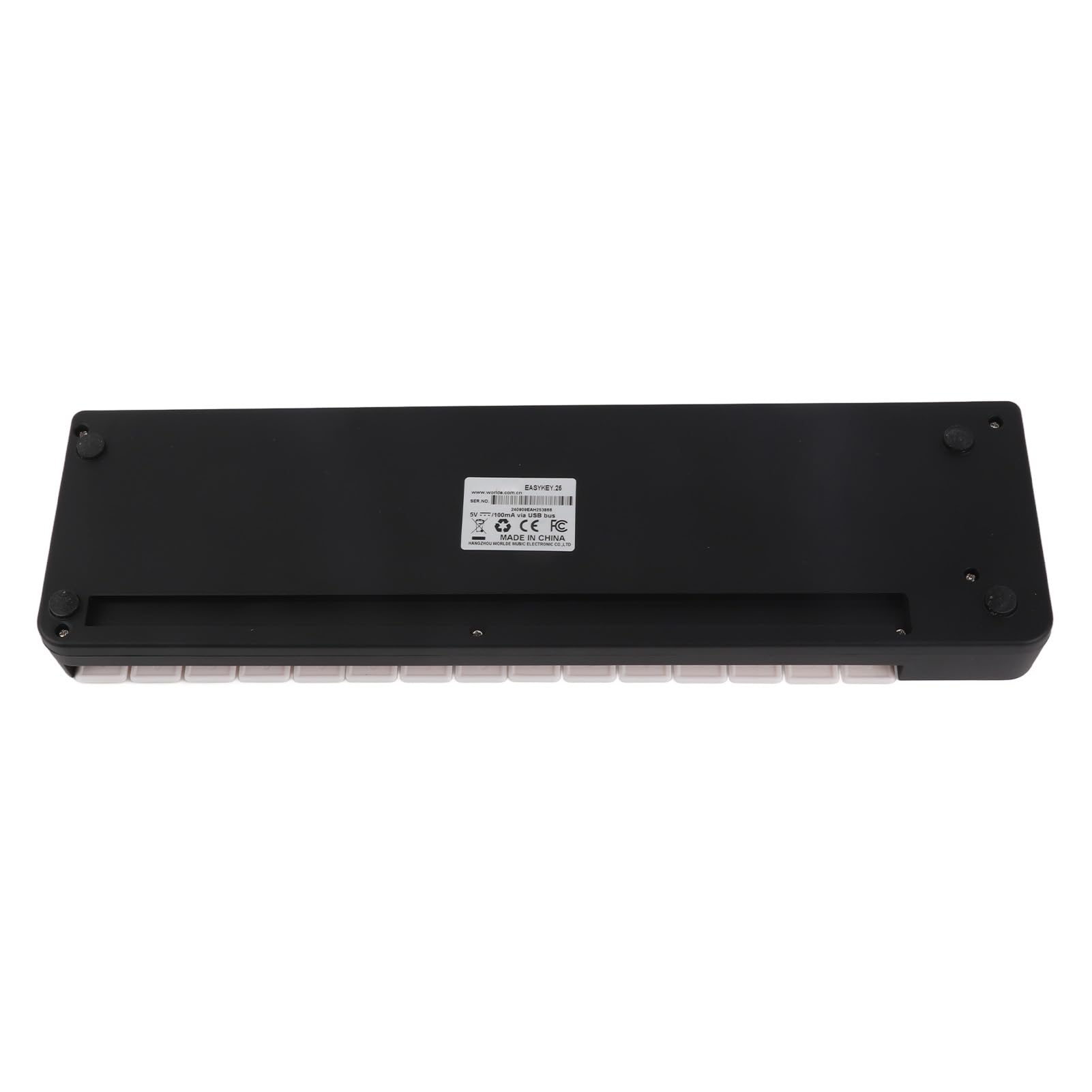Controlador de Teclado MIDI Controlador USB Compacto de 25 Teclas para Win 11 10 8 7 Vista OS X Producción Musical Negro