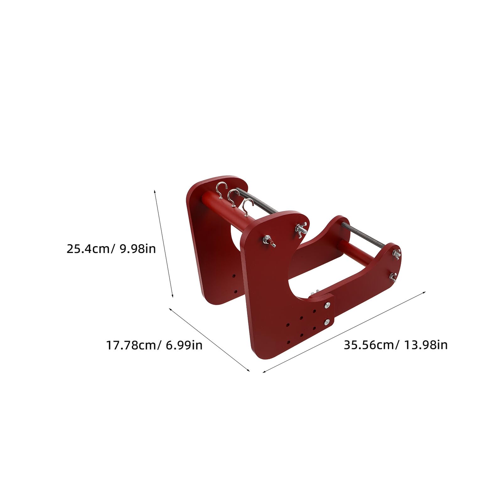 Ergonomiczny Regulowany Drewniany Stojący Warsztat Do Koralików Uniwersalne Narzędzie Do Tworzenia Biżuterii DIY i Naszyjników Czerwony
