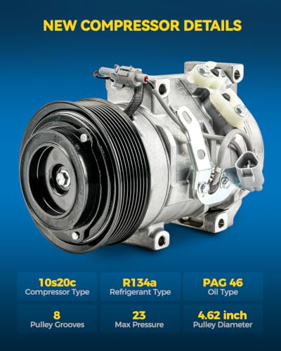 Image of PHILTOP 141012NEW Air Conditioner AC Compressor with Clutch for Toyota Tundra 2015-2021, 2007-2014 5.7L, 2010-2014 4.6L