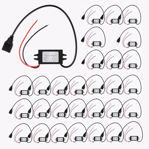 Image of Weewooday 30 Pieces 12v to 5v Dc Converter Buck Module USB Output Power Adapter Dc Car Power Converter Regulator
