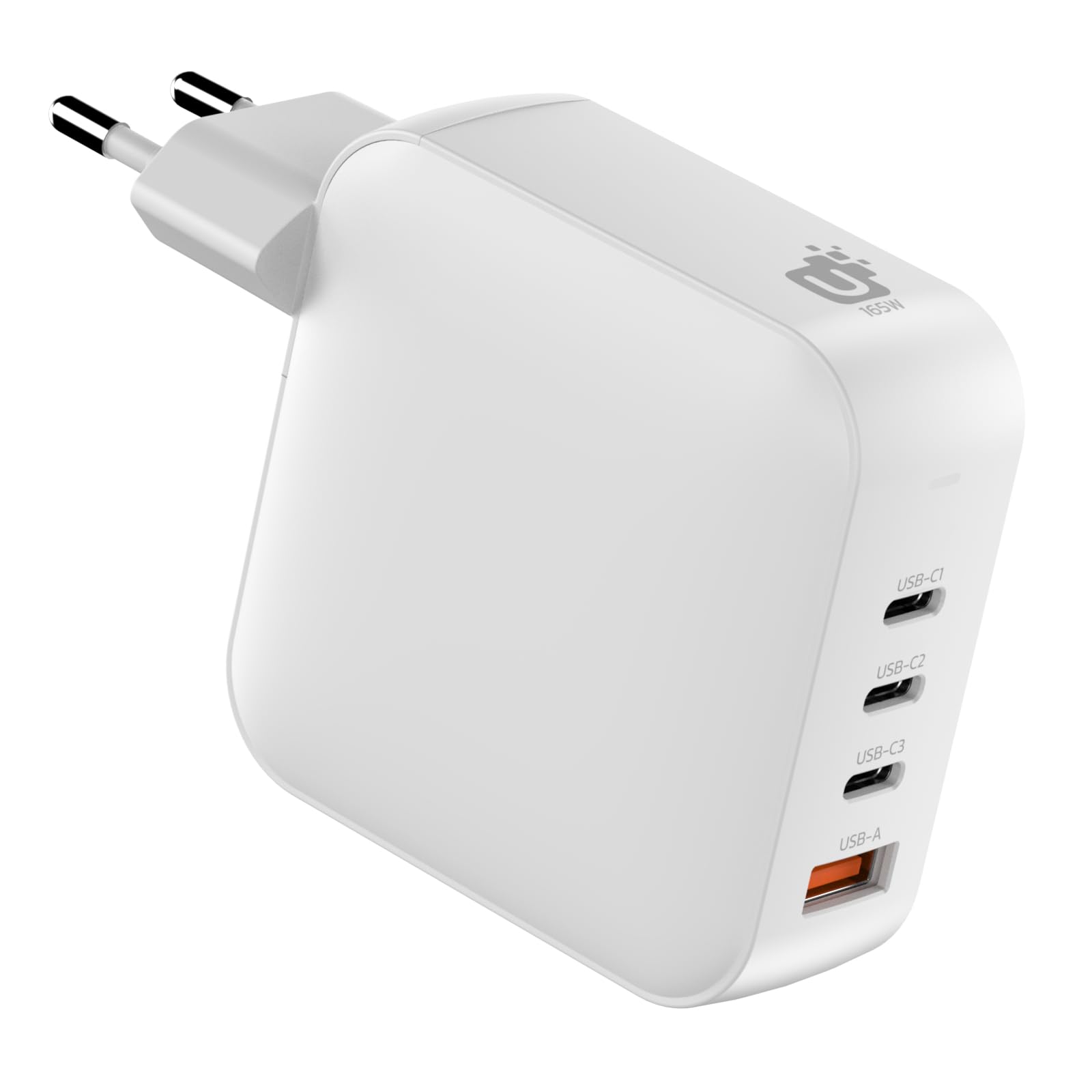 INOVU Chargeur Secteur universel USB-C jusqu'à 165W GaN en multiports - 3x USB-C et 1x USB-A - Compatible Power Delivery 3.1 & Quick charge 3.0 - Idéal pour PC portable, tablette, consoles, smartphone