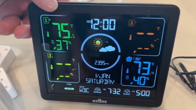 インテリア時計 WEATHER FORECAST RADIO CONTROLLED Amazon.com