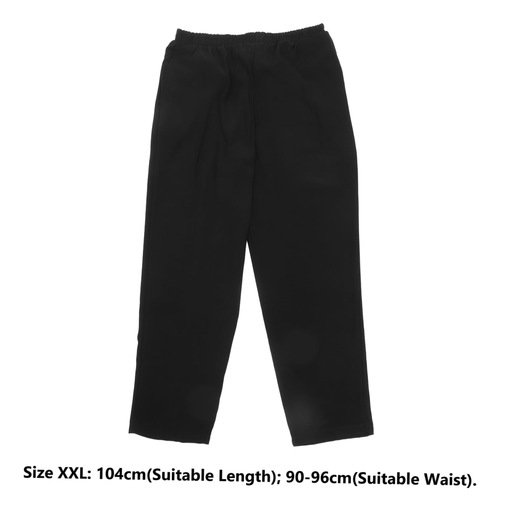 Pantaloni Taglia XXL Traspiranti da Cuoco Neri in Poliestere