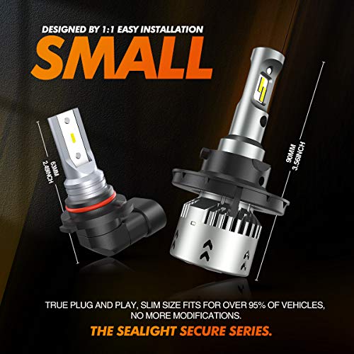 image for SEALIGHT H13/9008 LED Headlight Bulbs 9140/9145/H10 Fog Lights Combo 1