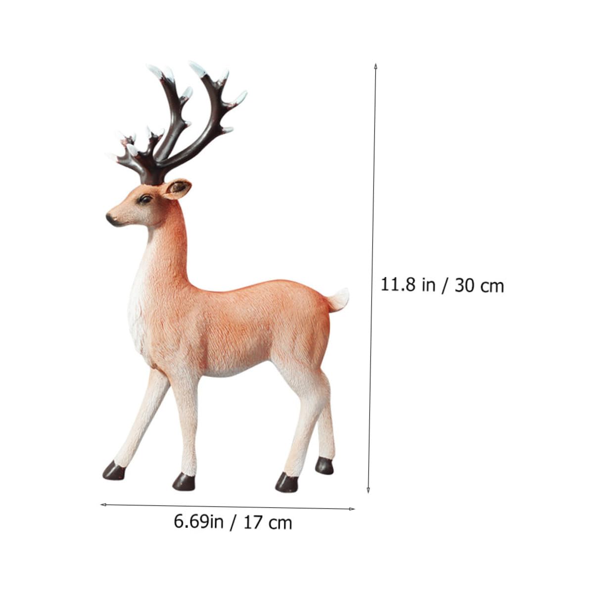 Elchfiguren aus Kunstharz Tischdeko Elch Tier-Ornament Dekoration für Zuhause und Büro Geschenkidee für Naturliebhaber