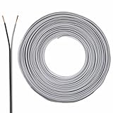 Cable de altavoz 2 x 0,75 mm2 – 50 m – blanco – CCA – Cable de...