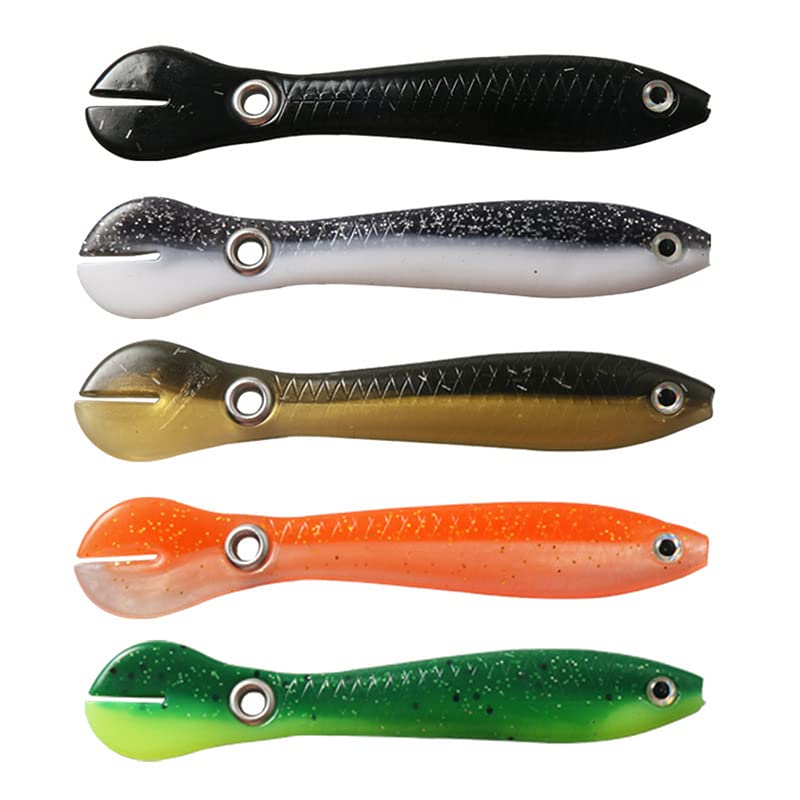 Lourand Vissen Lokt Zacht Visaas met Langzaam Zinkend Voor Bas Forel Topwater Drijvende Kunstmatige Levensechte Visgerei Baits voor Zoetwater Zoutwater 5PCS - Image 3