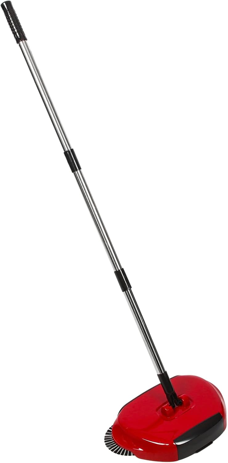 Multi Function Push Sweeper Broom with Dustpan and Trash Bin 360° Rotating Handheld Floor for Home Kitchen and Office Random Color