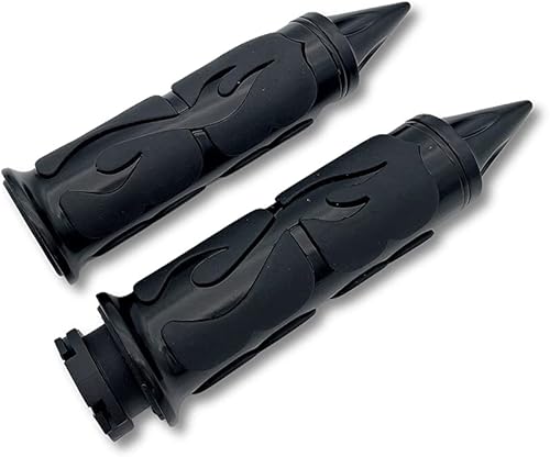 Miniatura 2 de D1M - Empuñaduras de manillar de motocicleta de 1 pulgada, agarre de hélice de 0.965 in y 1.024 in para Harley FX XG XLH FXDWG VRSCAW (negro)