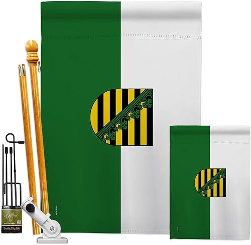 Saxony Garden House Flags Kit Regional Germany States Central Europe Territory Old History Country Particular Area Small Decorative Gift Yard Banner