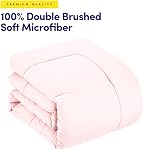 Down Alternative Comforter All Season Warmth Luxurious Plush Loft Microfiber Fill Duvet Insert Bedding, Full, Pale Pink
