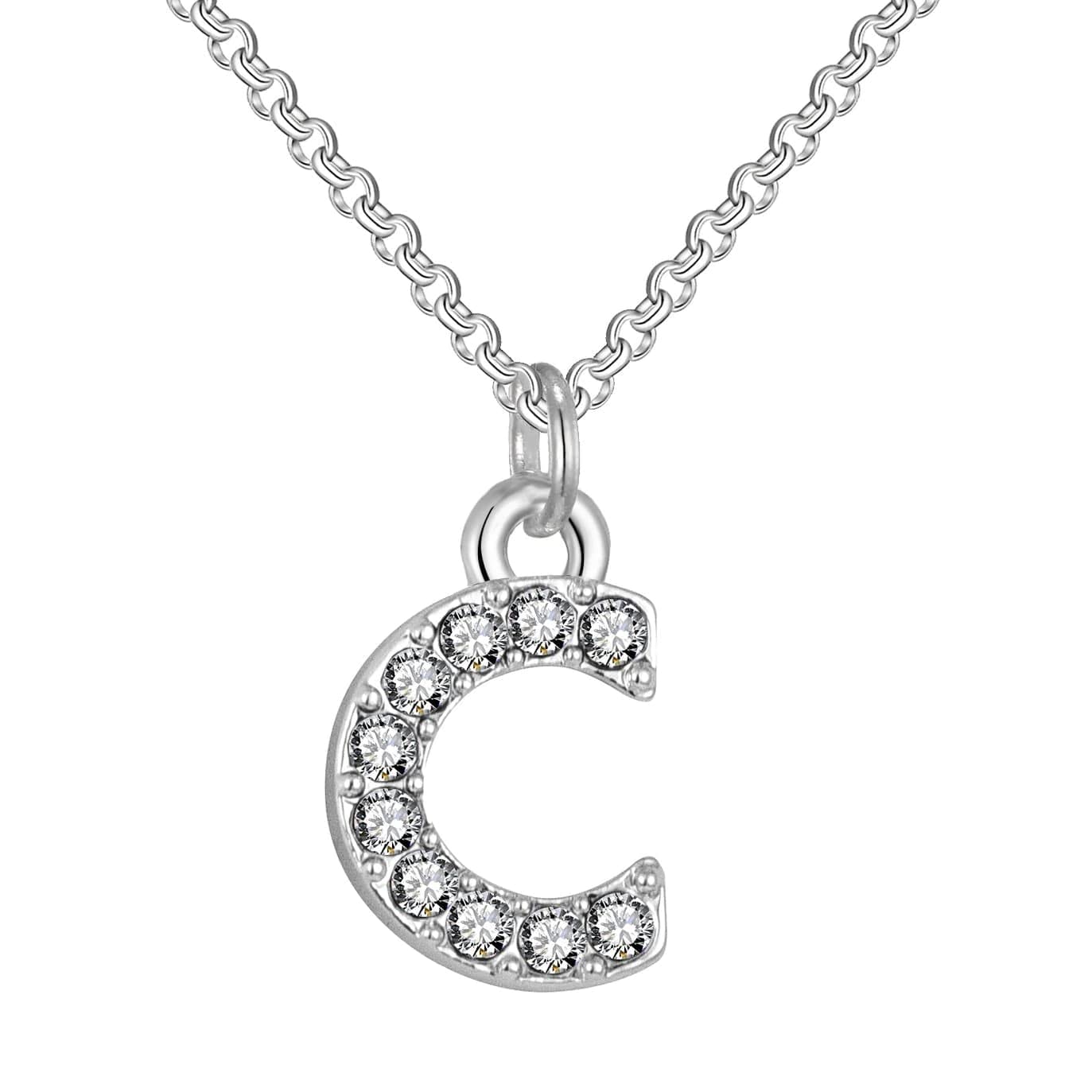 Philip JonesPhilip Jones Pave Initial Necklaces A to Z Created with Zircondia® Crystals