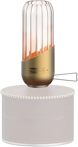 Miniatura 9 de Fire-Maple Farol naranja para acampar de vidrio, acero y aluminio | Recipiente de combustible de propano o isobutano hermosas luces | No necesita