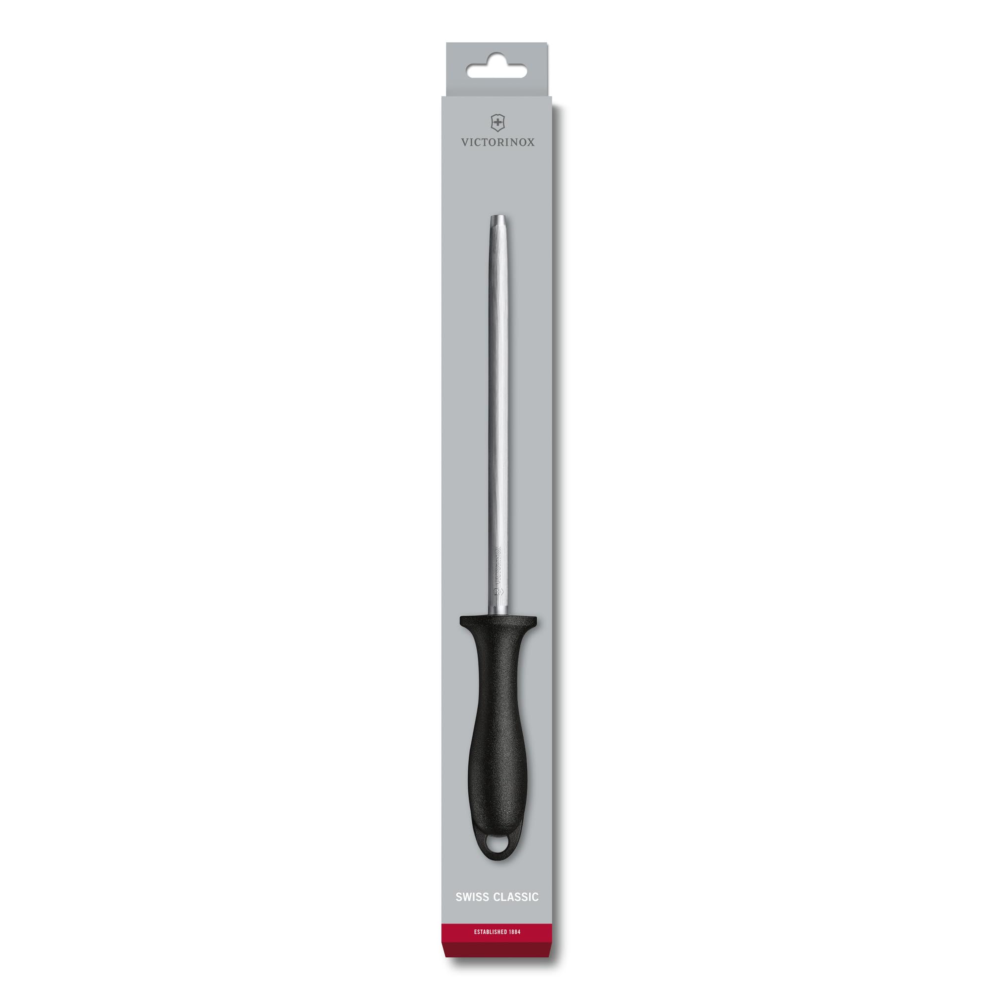 Victorinox Swiss Classic Chaira con mango de plástico, para afilar cuchillos, cromada