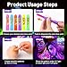 15PCS Glow Body & Face Paint,Glow in The Under UV Light or Black Light,Makeup Face Paint for Kids and Adults Halloween Club Birthday Party Masquerade,Neon Glow Party Supplies