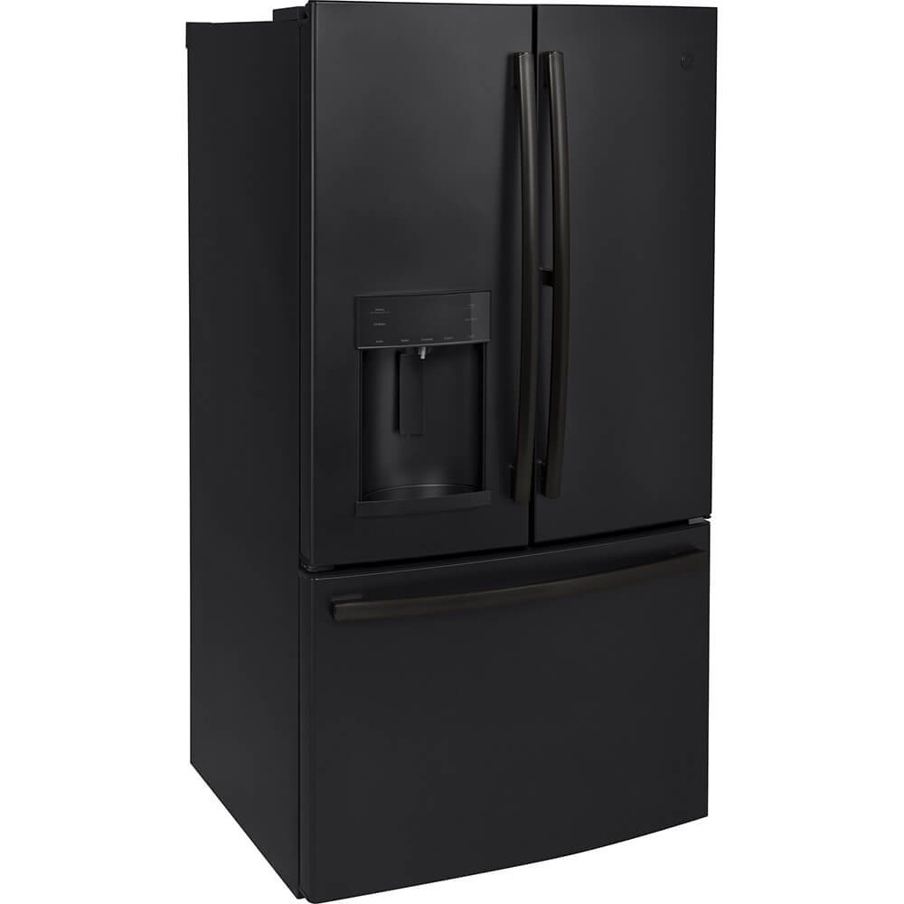 GE GFE28GELDS 36" French Door Refrigerator with 27.8 cu. ft. Total Capacity in Black Slate on Fridge.com