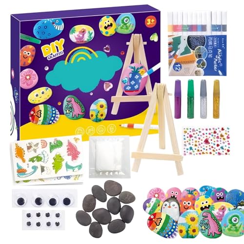 Kit de peinture sur pierres pour activité manuelle en famille