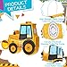 Aoriher Construction Dump Truck Piñata with Blindfold and Bat Construction Party Supplies Tractor Excavator Piñata for Birthday Decor(Bulldozer)