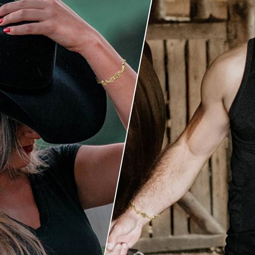 RechicGu Vintage Horse Racing Charms Cuff Bracelet Bangle - Funny Derby Jewelry for Women, Gift for Western Cowboy Cowgirl Equestrian Fan2