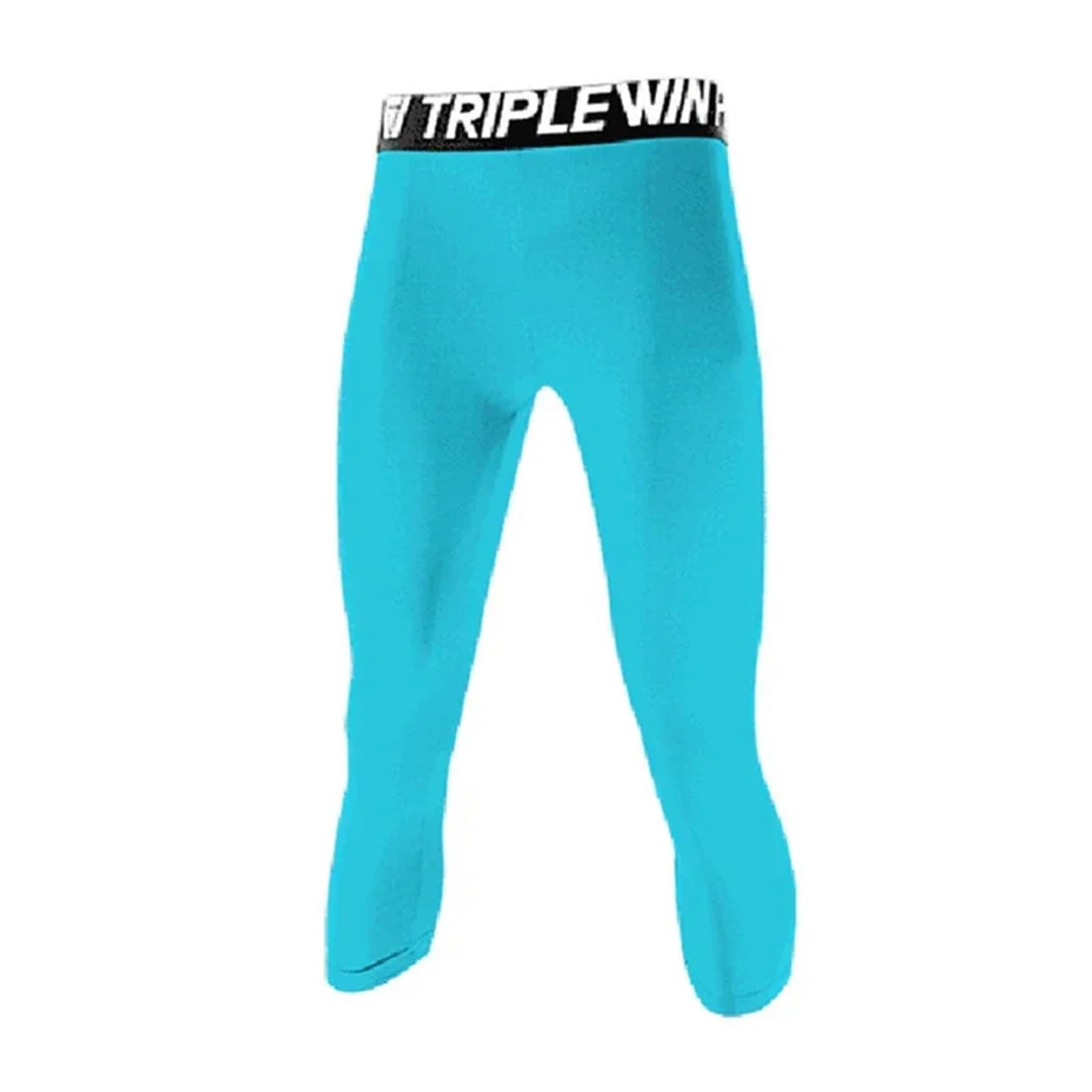 Collants de course garçons bleu clair avec short de sport 3/4