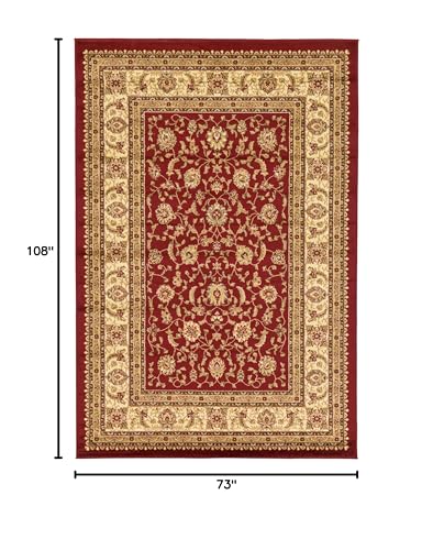 Tapete decorativo Unique Loom rojo 185x275 cm miniatura 2