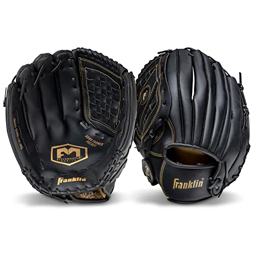 image for Franklin Sports Baseball + Softball Glove - Field Master Baseball + So