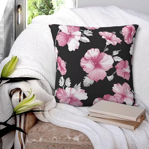 Cadeaux décoration maison : lot 2 housses de coussin fleurs 60x60