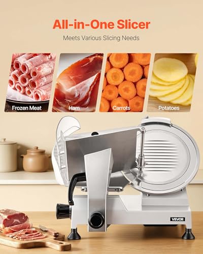 Image of VEVOR 12 inch Commercial Meat Slicer 320W Electric Deli Food Cutter