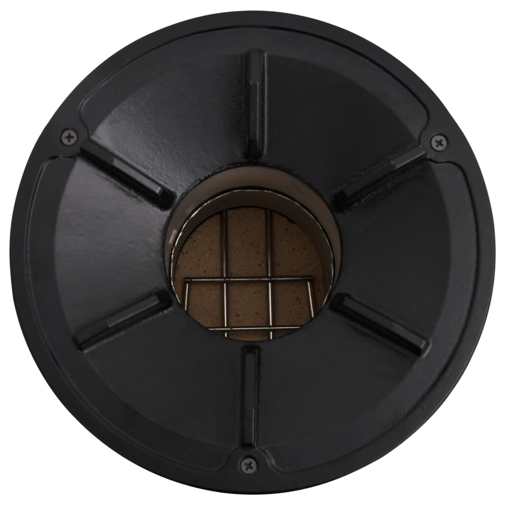 Forno da campeggio argento, 45 x 25 x 26 cm, in acciaio zincato e ghisa, accessorio per riscaldamento esterno, fornello da cucina, braciere, decorazione da giardino, comfort all'aperto