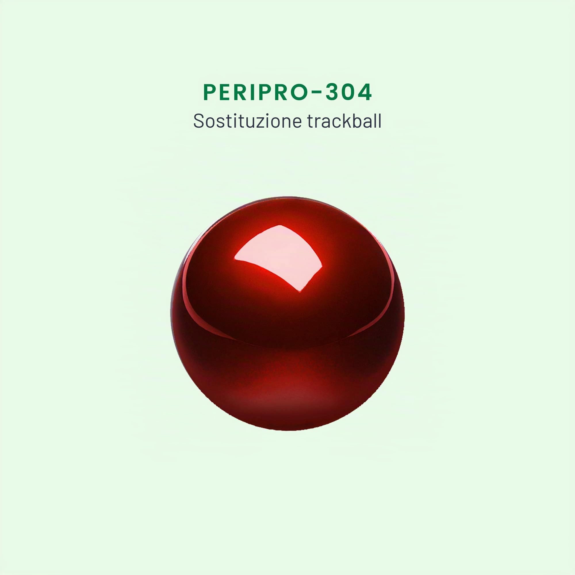 Perixx PERIPRO-304 - Trackball da 55 mm, finitura lucida, compatibile con altri mouse trackball, colore: Rosso
