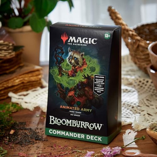 Image of Magic: The Gathering Bloomburrow Commander Deck - Animated Army (100-Card Deck, 2-Card Collector Booster Sample Pack + Accessories)