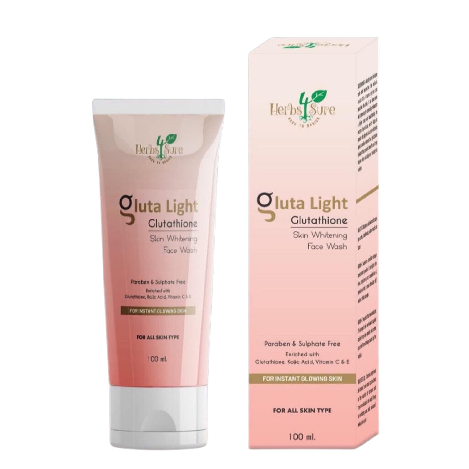 Gluta light Facewash| Skin Lightening & Brightening formula|For Dark Spots & Tanning | Works against Pigmentation & Aging |Suits Acne Prone Sensitive Skin| With real gold flakes| For Men & Women