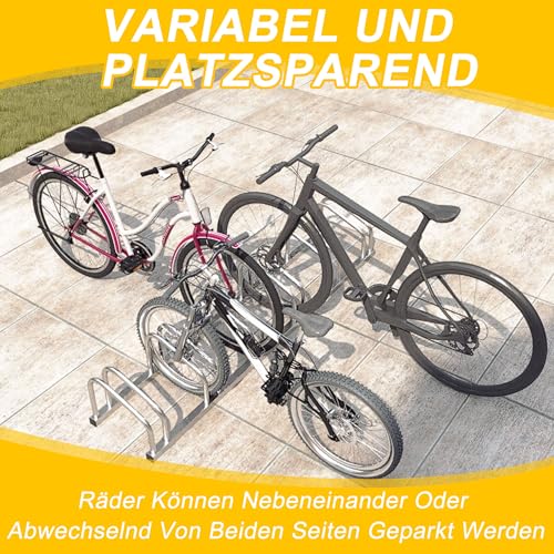 Acier fixation sol mur support vélo 6 places durable résistant aux intempéries - 5
