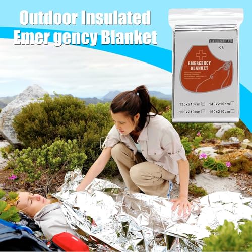 Couverture De Survie,Protection Thermique Anti-Vent - Couverture Réflective Portable pour Situations d'urgence, Randonnée, Camping et Survie – Image 3