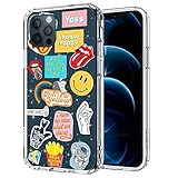 MOSNOVO Pop Culture Pattern Designed for iPhone 12 Pro Max Case 6.7 Inch,Clear Case with Design,TPU...