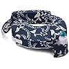 My Brest Friend Original Nursing Pillow Enhanced Ergonomics Essential Breastfeeding Pillow Support For Mom & Baby W/ Convenient Side Pocket, Double Straps & Slipcover, Navy Bluebells
