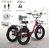NARRAK Electric Tricycle for Adults, 750W(Peak 1350W), 48V13Ah Ebike, 20"x4.0" Aluminum Folding Fat Tire 3 Wheel Electric Trike, Max 20MPH Hydraulic Brake, Rear Motor Differential #1