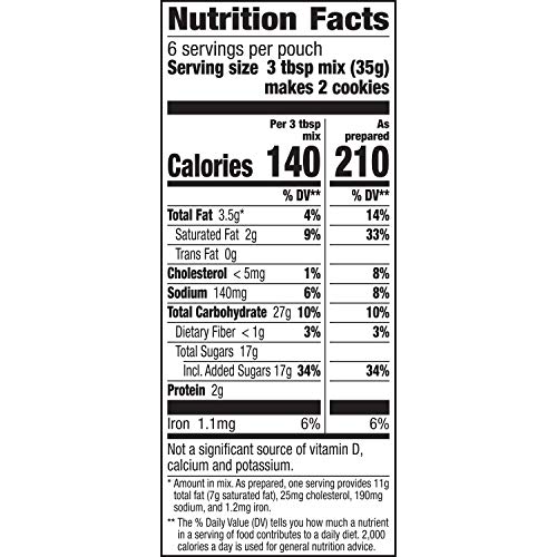 Image of Betty Crocker Chocolate Chip Cookie Mix, Makes (12) 2-inch Cookies, 7.5 oz.