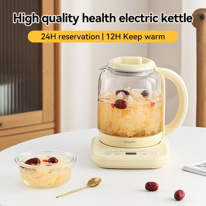 1,5L czajnik elektryczny, 800W szklany tea Maker z precyzją Temp Control 35-95C, Bezpłodny kotwa na gorącą wodę do kawy, zielonej herbaty, biura i użytku domowego
