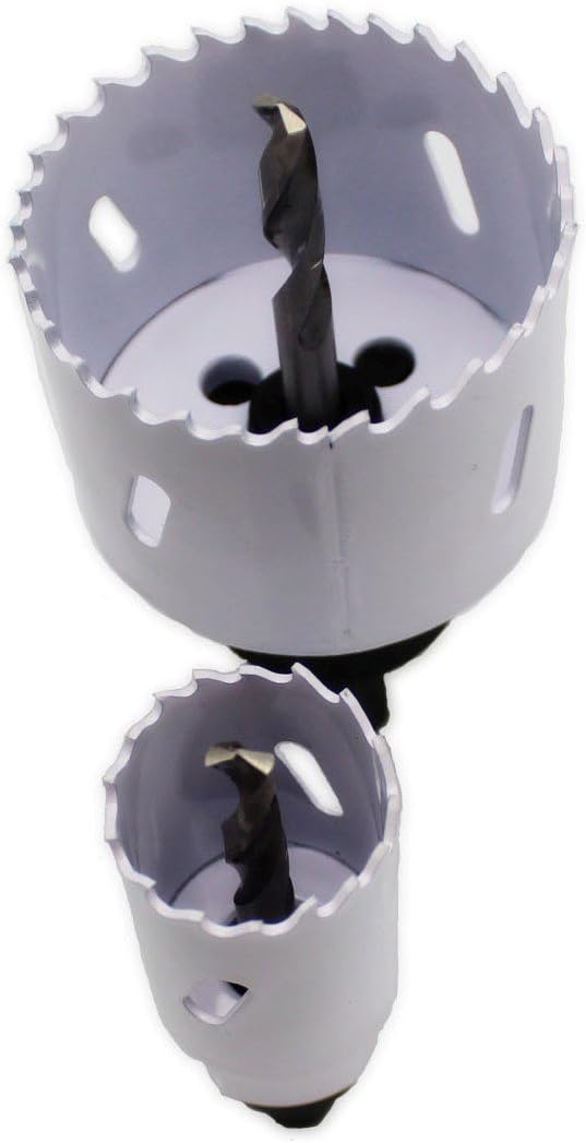 KHCRAFT Bi-Metal Hole Saw Kit High Speed Steel M42 with Cobalt 8% for Metal and Wood 13-Piece General Purpose 3/4" to 2-1/2" in Quality Carrying Case - - 