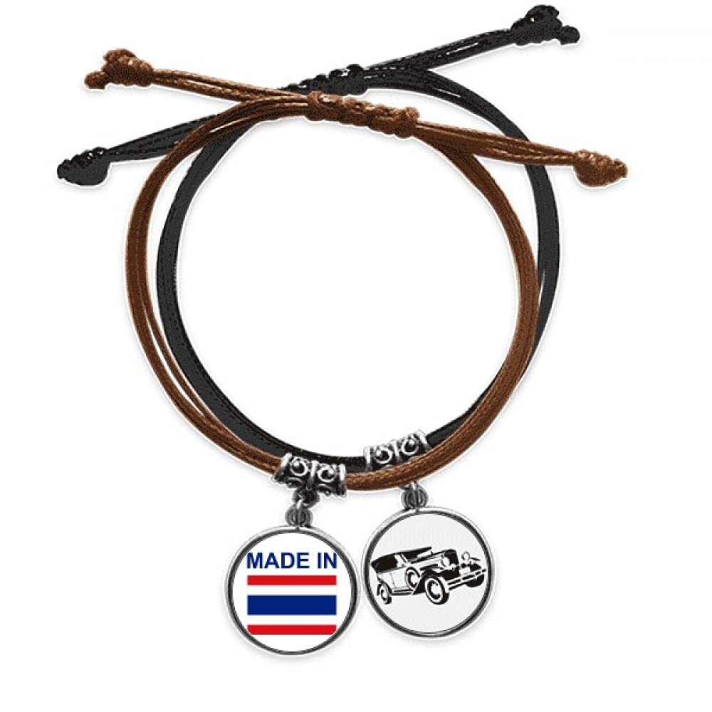 Bracelet corde main thailande ajustable contre les allergies cutanees - 3