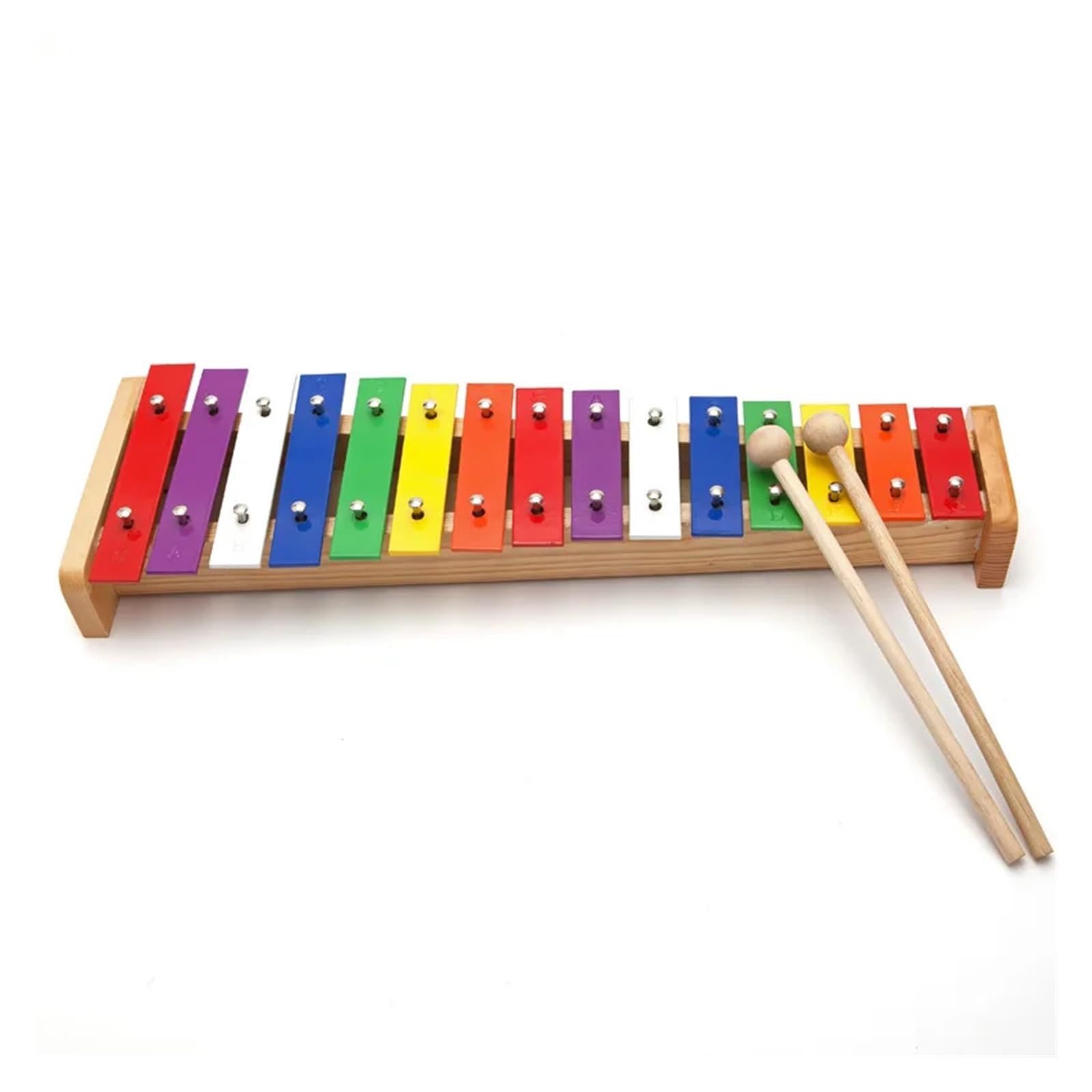 15 Keys Xylophone | Tastiera musicale Strumento musicale in metallo Pianoforte in legno