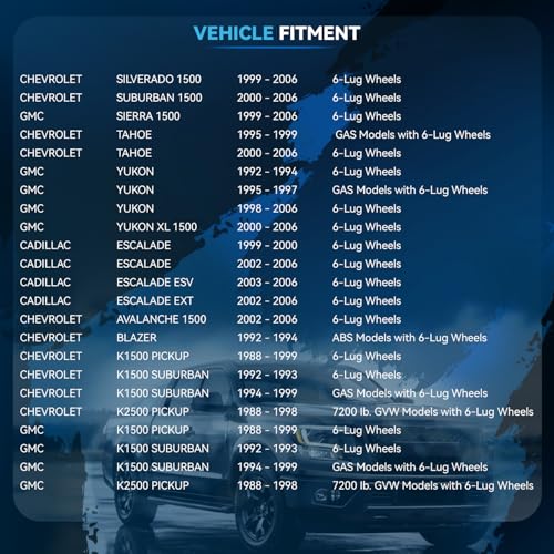 Image of Detroit Axle - 4WD Front 2pc CV Axles for 1999-2006 Chevy Silverado 1500 GMC Sierra 1500 Yukon XL Suburban K1500 K2500 Pickup Blazer Tahoe Escalade ESV EXT, 2 CV Axle Drive Shafts Replacement
