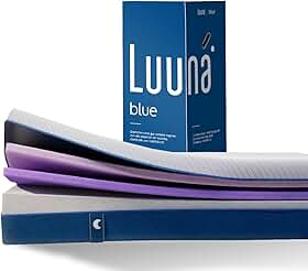 Colchão Casal Luuna Blue, 21cm de altura, 10 Anos de Garantia, 3 Camadas de Espumas Média-Firme, Ortopédico, Suporte à Coluna, Tecnologia Cloud Comfort, Capa Removível