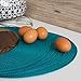 Now Designs Disko Round Placemats (Set of 4), Peacock, 4 Count
