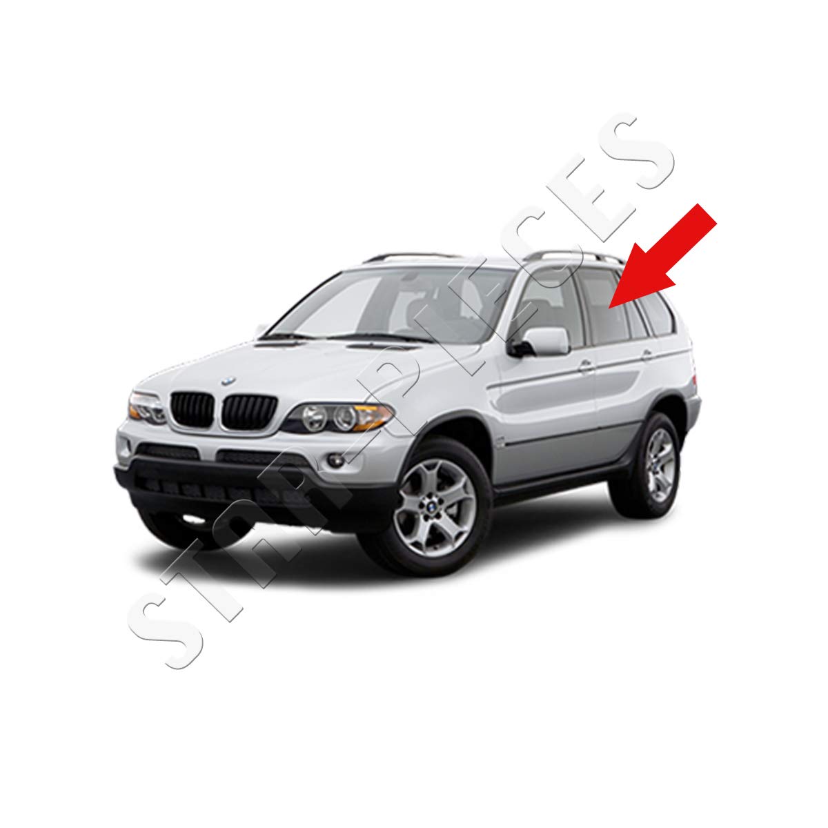 STARKIT PERFORMANCE Elevalunas compatible para BMW X5 E53 (2000-2006) TRASERO IZQUIERDO (trasero conductor) 51357125059, 51358254913