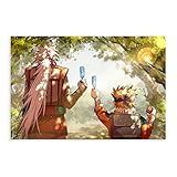 HUNDAN Anime Naruto And Jiraiya Popsicle Canvas Poster Bedroom Decor Sports Landscape Office Room...